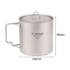 Outdoor titanium cup pure titanium water cup camping portable tea cup coffee cup titanium alloy folding mug