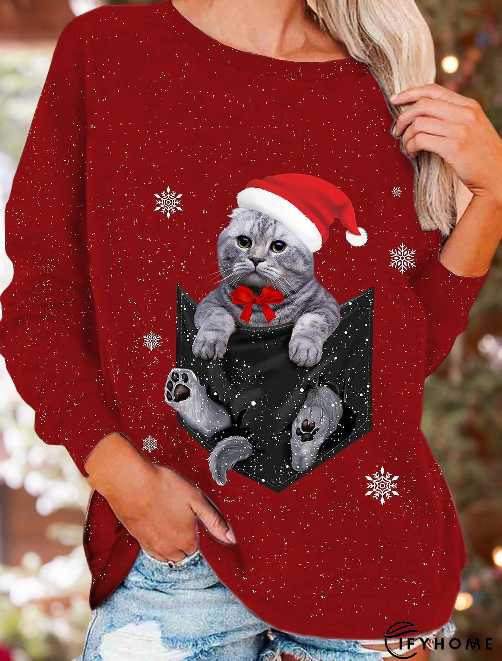 Animal Christmas Holiday Crew Neck Sweatshirt | IFYHOME