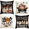 4 Set Happy Halloween Farmhouse Pillows Halloween Party Pillow Decorative Covers