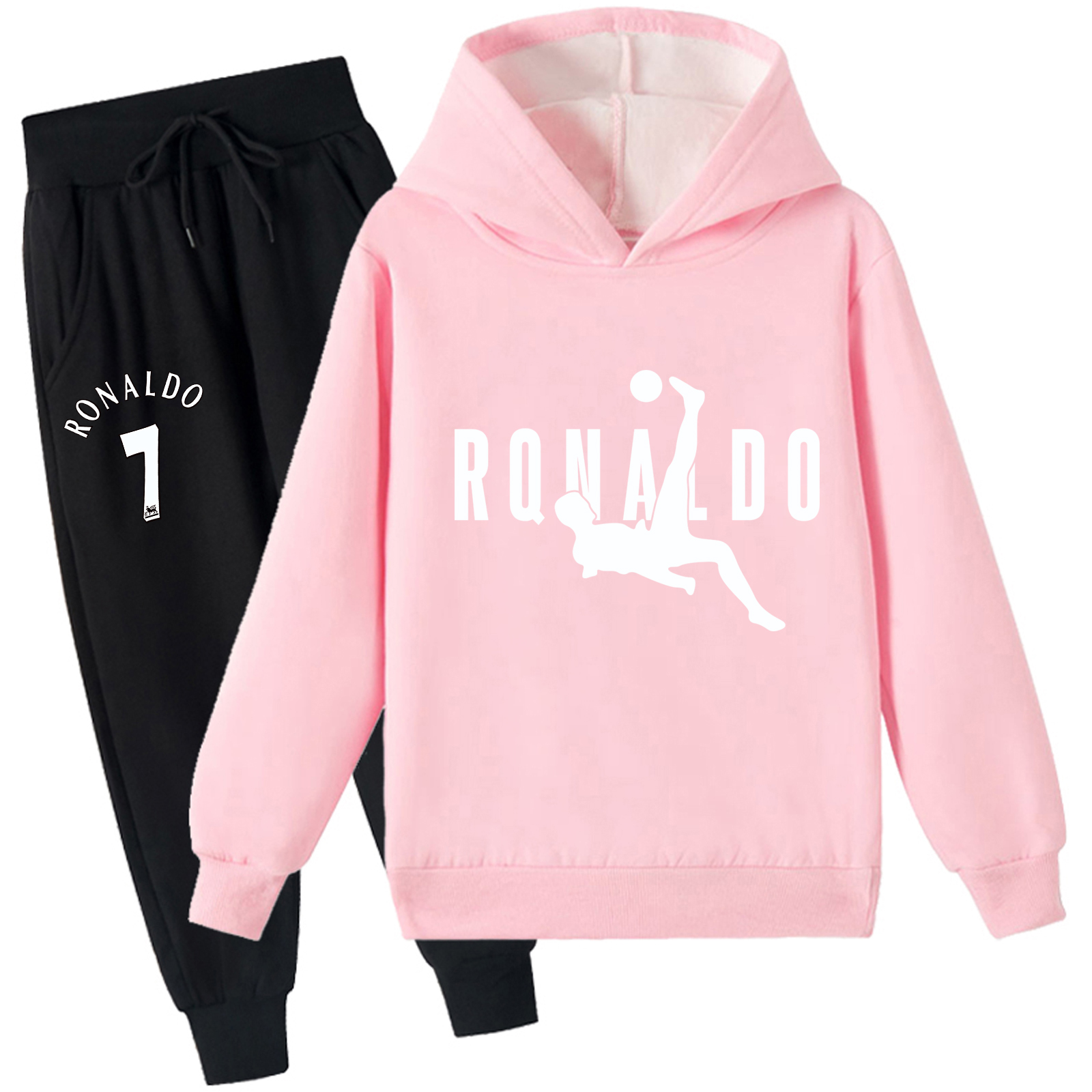 Mayoulove Cristiano Ronaldo Fleece Hoodie Set for Kids – Trendy Sportswear for Boys  Girls, Perfect Gift-Mayoulove