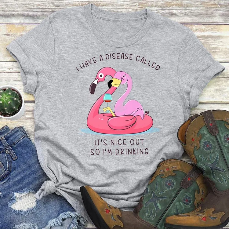 Flamingo T-Shirt Tee --Annaletters