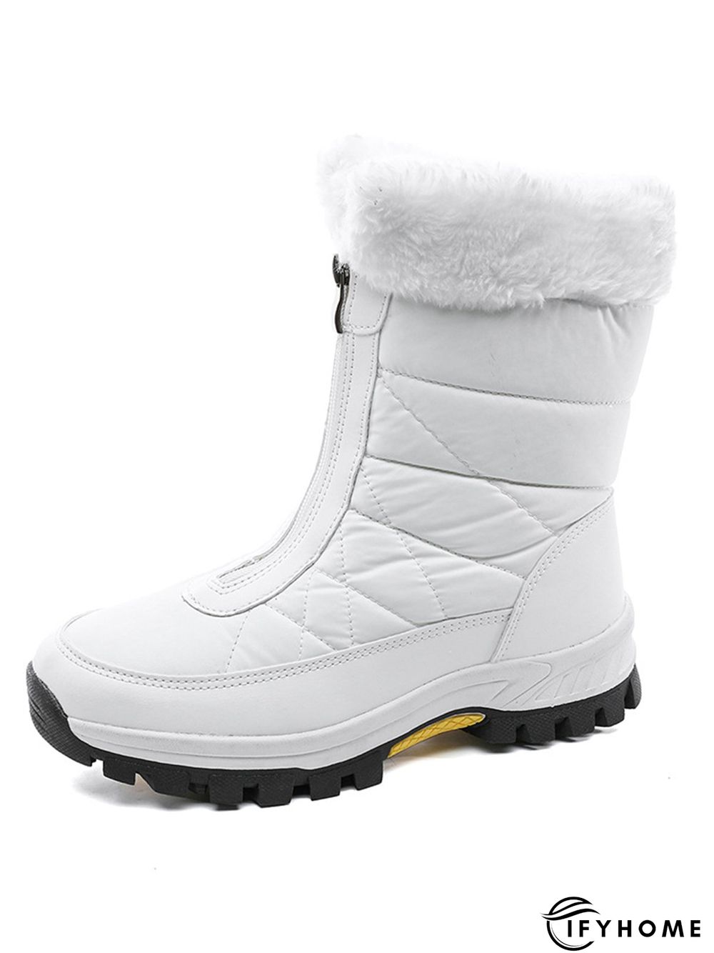 Winter Front Zip Thermal Lined Outdoor Snow Boots | IFYHOME