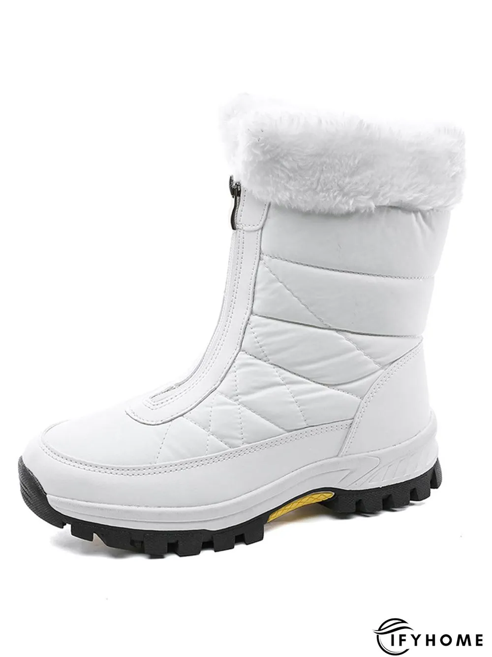 Winter Front Zip Thermal Lined Outdoor Snow Boots | IFYHOME