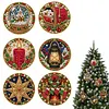 6pcs/set DIY Diamond Special Shape Pearl Art Hanging Wooden Christmas Tree Ornament Kit