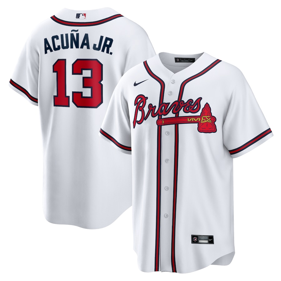 Ronald Acuna Jr. Atlanta Braves Home Replica Name Jersey - White mysite