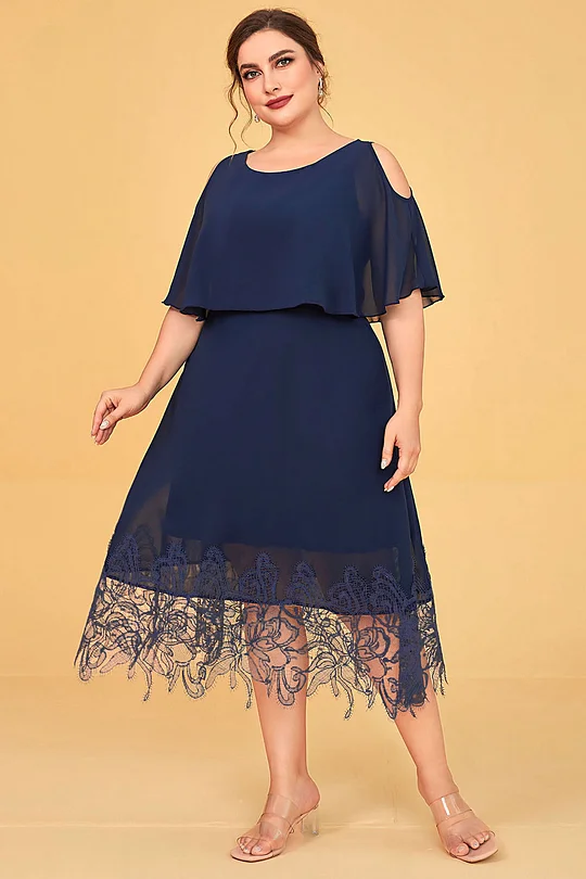 adrianna papell navy blue beaded dress Adrianna Papell Jasmine Beaded Blouson Gown With Sheer Short Sleeves