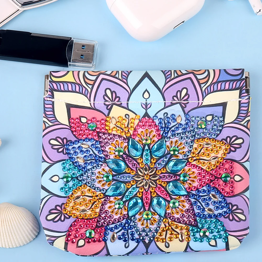 DIY Mandala Art Special Shape PU Diamond Painting Wallet Gifts for Women