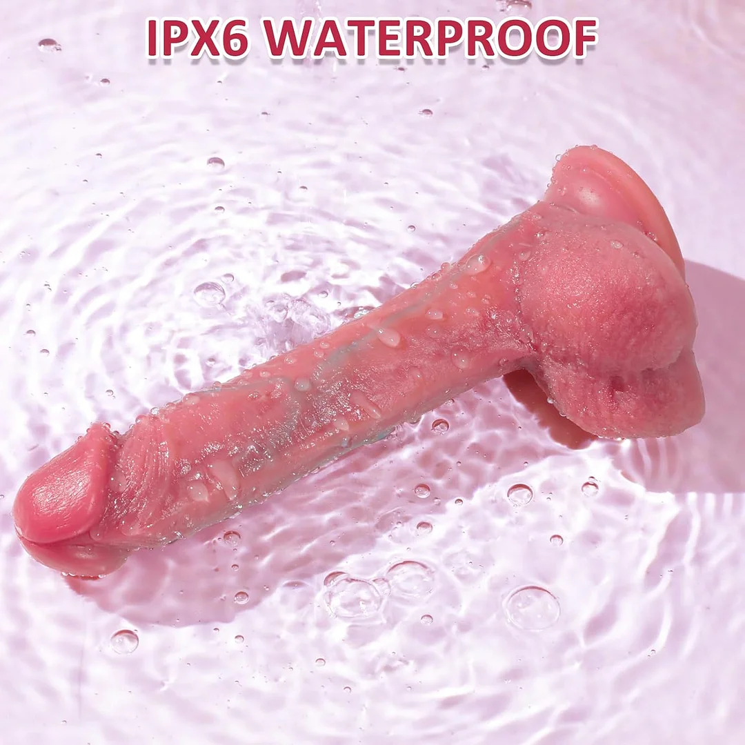 7 Thrusting Modes and 8.5 Inches Heating Dildo Vibrator with Powerful Suction Cup