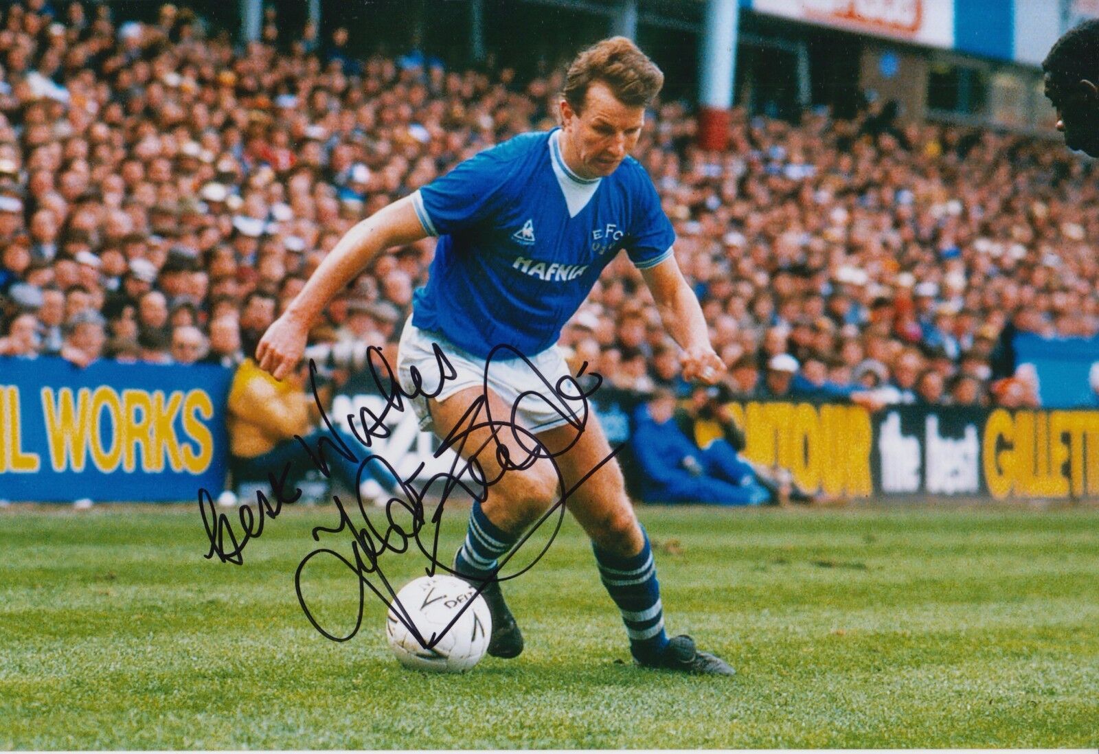 Trevor Steven Hand Signed Everton 12x8 Photo Poster painting 1.