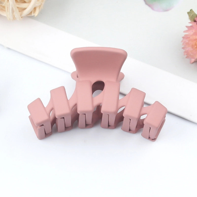 Minimalist Solid Color Arylic Stoving Varnish Hair Claws 1 Piece