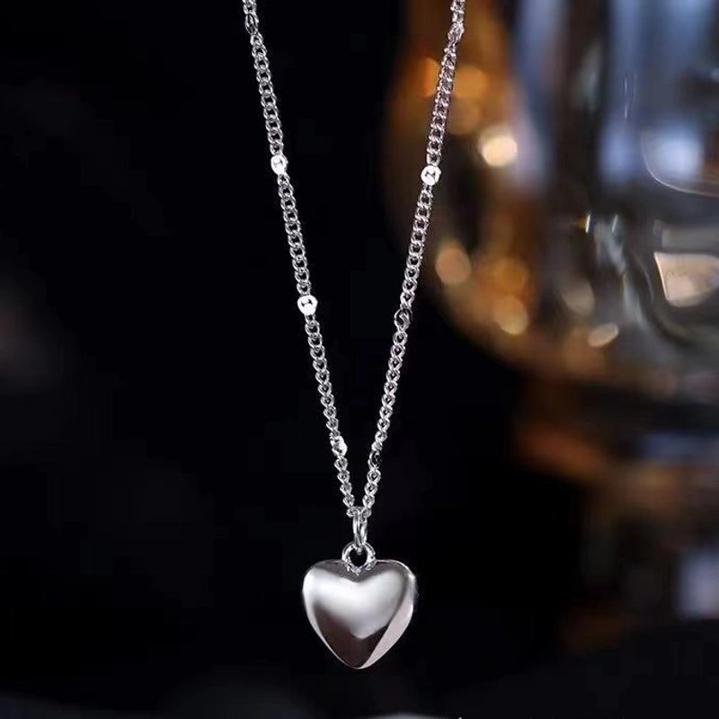 Casual Minimalist Heart Shape Stainless Steel Polishing Plating Necklace Pendant