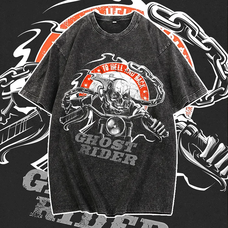 Davidhawaii100% Cotton Casual Men's Trendy Motorcycle T-Shirt - 100% Cotton