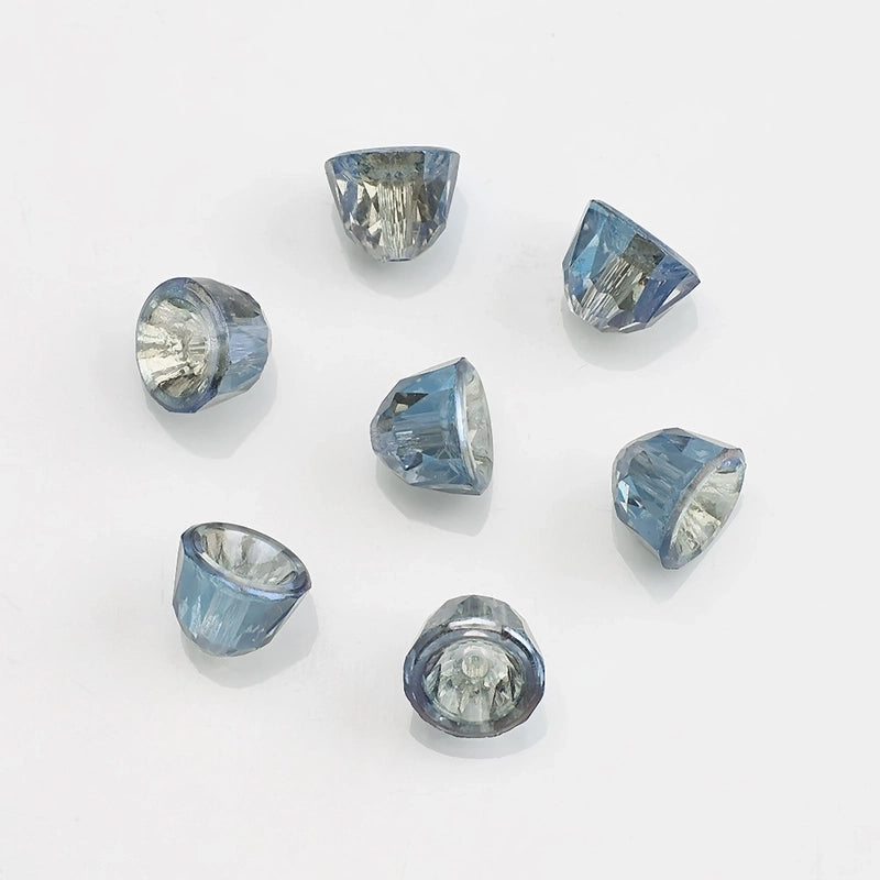 50 PCS/Package 7 * 8mm Hole 1~1.9mm Crystal Glass Solid Color Beads
