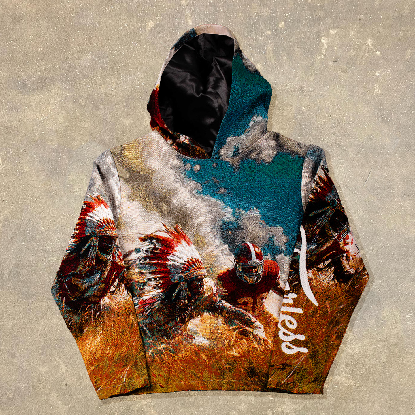 Warfare Print Long Sleeve Hoodies