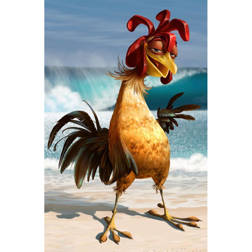 

30*40CM Round Drill Diamond Painting-Rooster, 501 Original