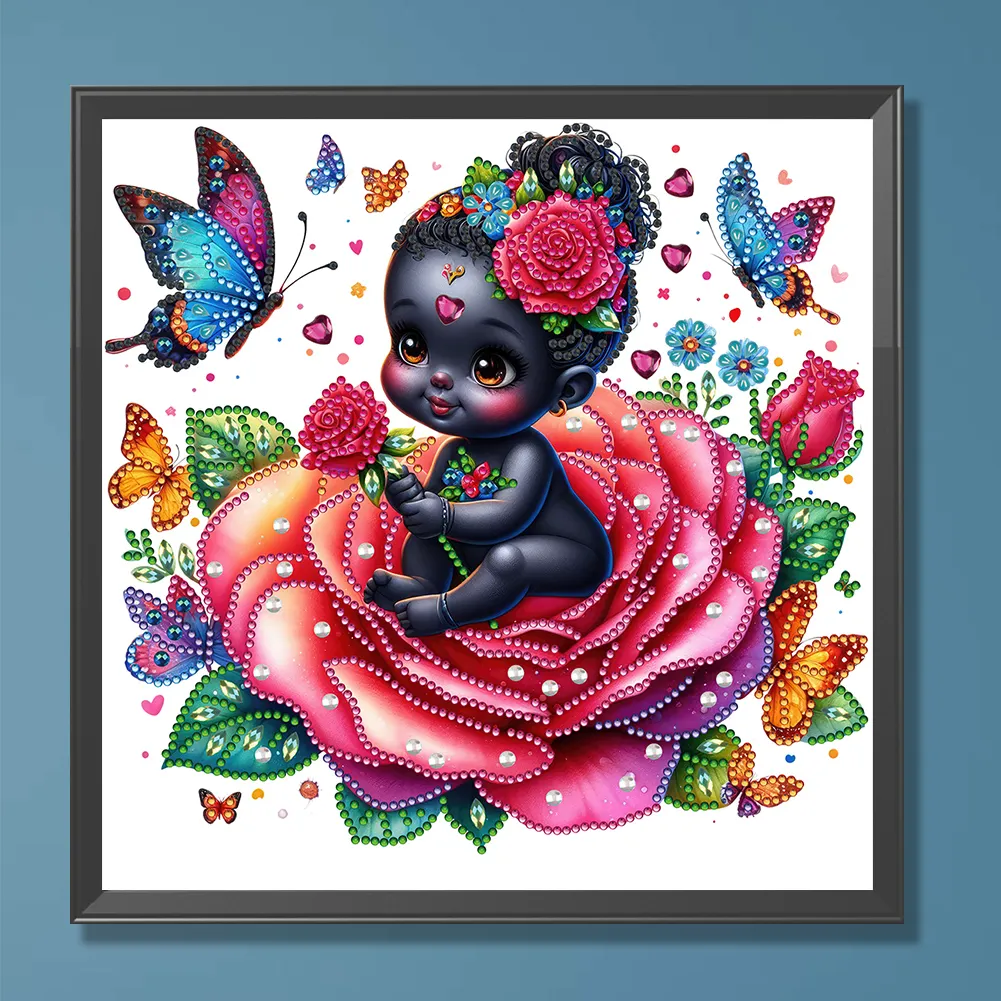 Diamond Painting - Partial Special Shaped Drill - Rose Child(Canvas|30*30cm)