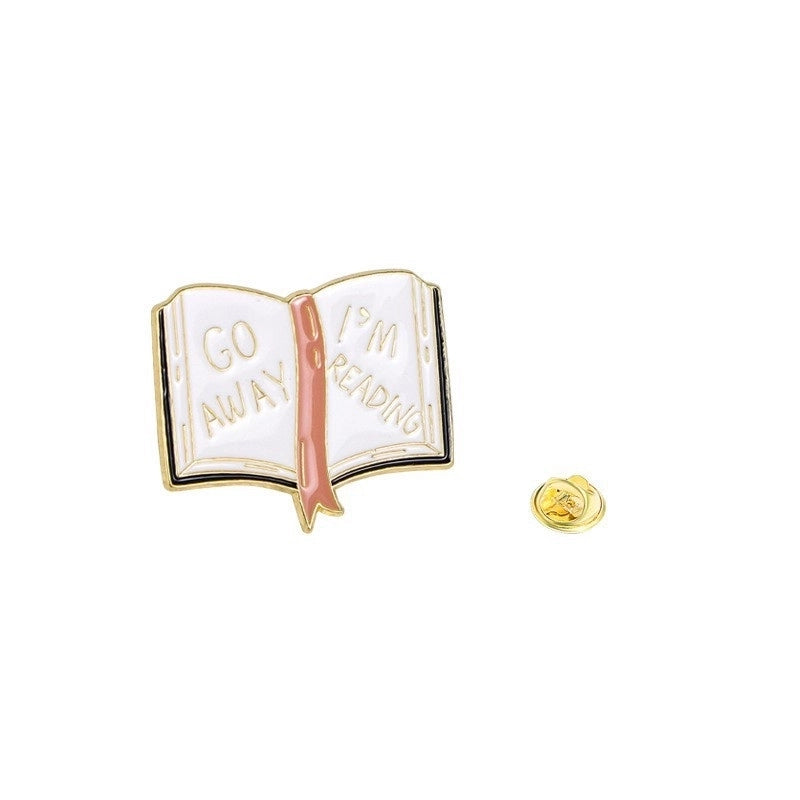 Cute Preppy Style Sweet Book Letter Alloy Enamel Plating Unisex Brooches Collar Pin