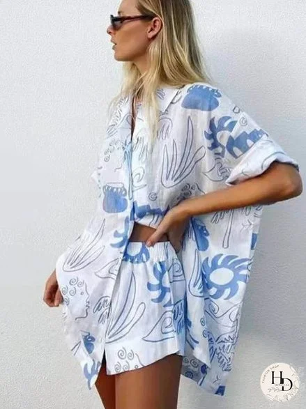 Anika Stylish Linen Two Piece Set
