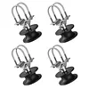 [US Local Warehouse] Pack of 4 Nylon Sliding Gate Rollers w/H-Shaped Wheel Groove Mini Nylon Track Wheel Roller Cantilevered Rail Fence Kit Sliding Hardware Kit for 4in Square Post 2in Fence Frame