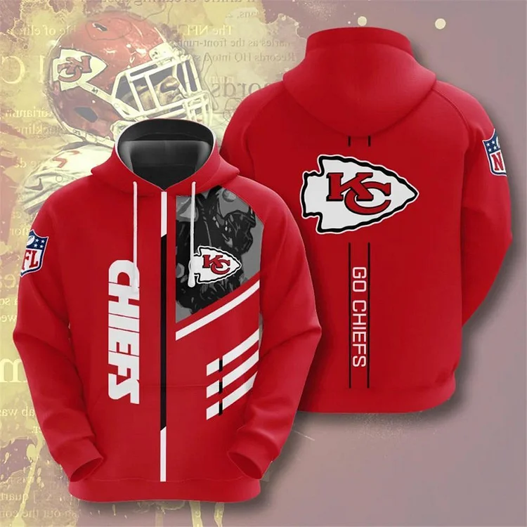 Kansas City Chiefs 3D Printed Hooded Pocket Pullover Hoodie