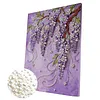 Kits d&rsquo;art bricol&eacute;s en perles perl&eacute;es violettes pour adultes d&eacute;coration murale avec cadre 30x40cm