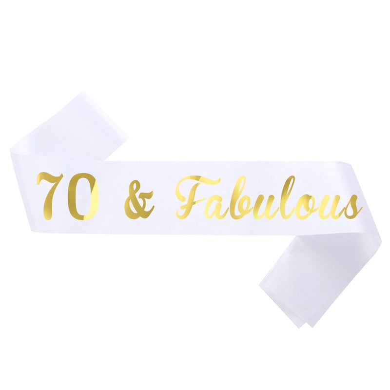 Hot Sale Champagne Birthday Shoulder Strap Crown Set 16 18 21 30 40 50 60 70 80 Headband