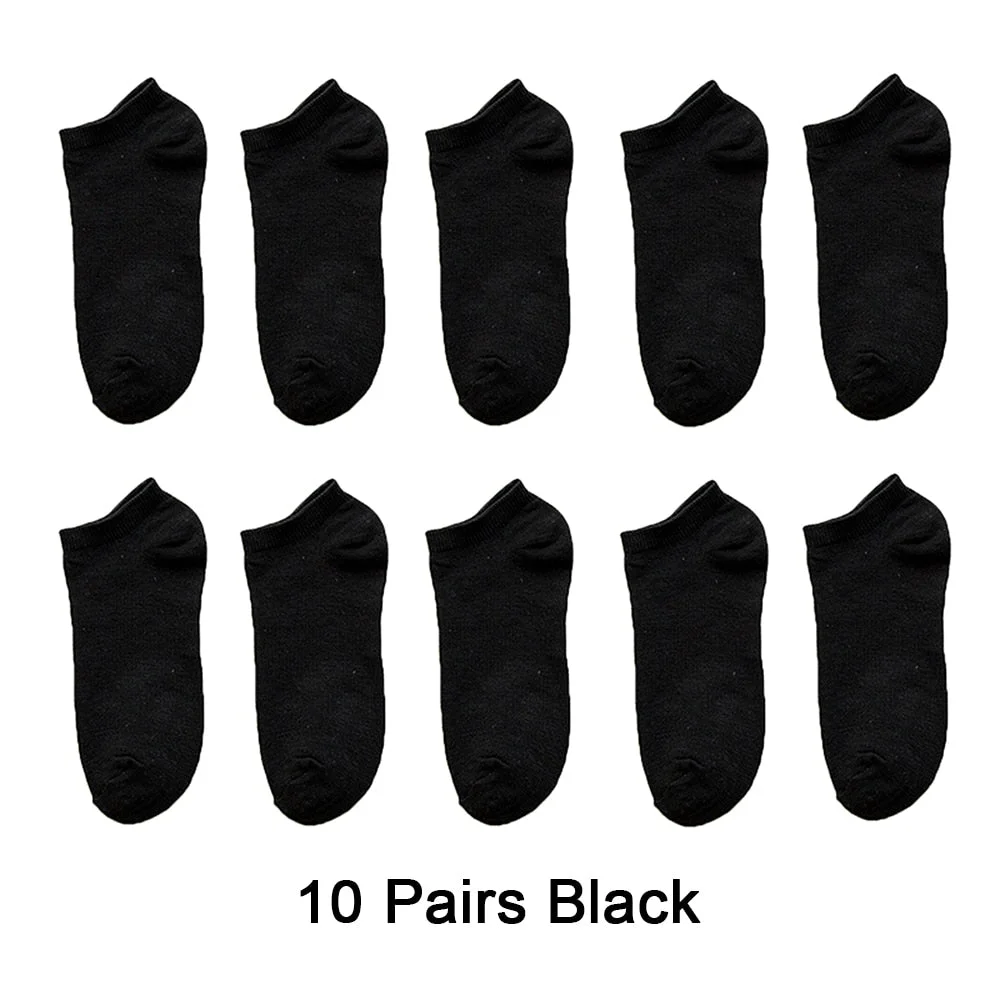 Wholesale prices 10 Pairs=20pcs Women Socks Breathable Sports socks Solid Color Boat socks Comfortable Cotton Ankle Socks White