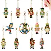 12pcs Holiday Soldier Decor Double-Sided DIY Diamond Painting Keychain Kit