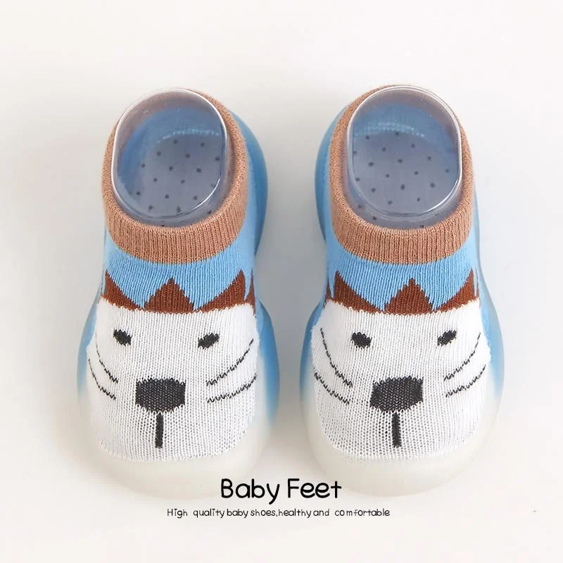 Children Anti-slip Shoes Newborn Baby Girl Cotton Non-slip Floor Socks Baby Boy Rubber Sole Cartoon Indoor Socks Shoes