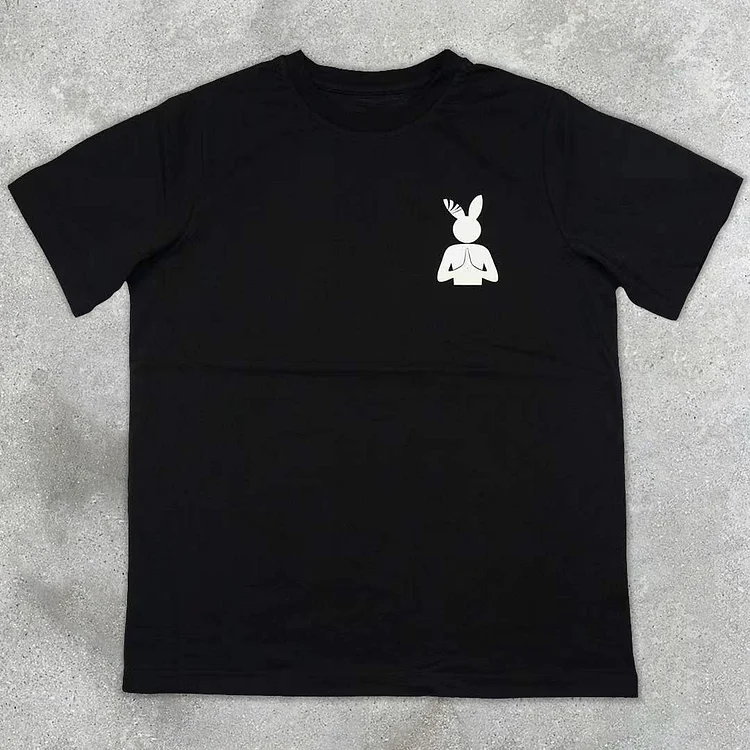 Rabbit leisure sports home street T-shirt