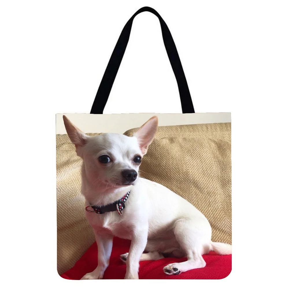 Linen Tote Bag -Dogs