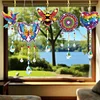 5Pcs DIY Diamond Painting Wind Chimes Crystal Window Suncatcher Craft Set Birthday Gifts Home Garden Decor
