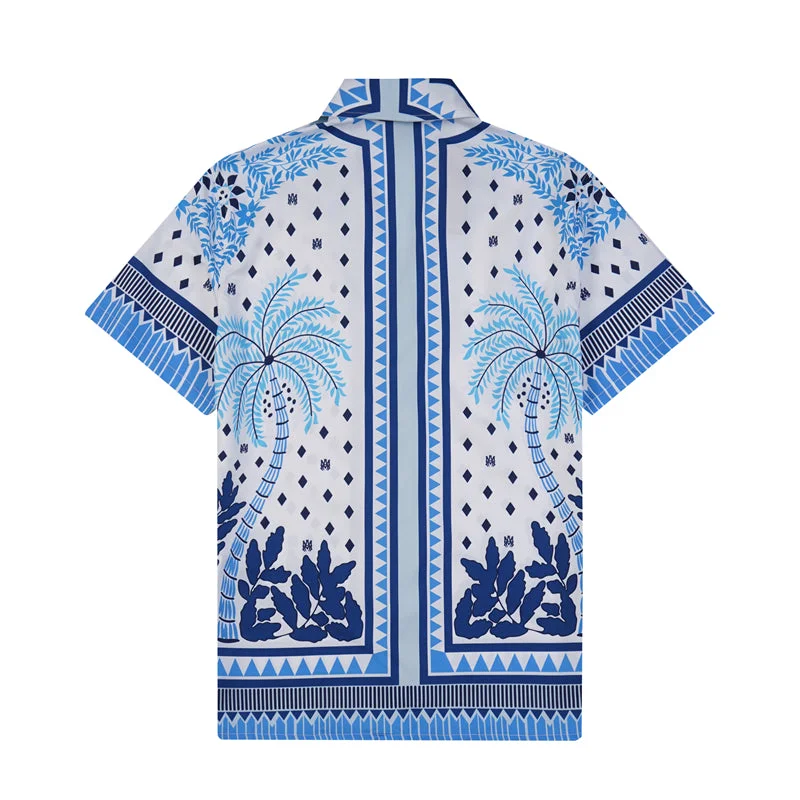 AMIRI 2023 new silk short-sleeved shirt