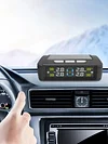 Tire Pressure Monitoring System with 4 Sensors USB/Solar TPMS for Car SUV Sedan