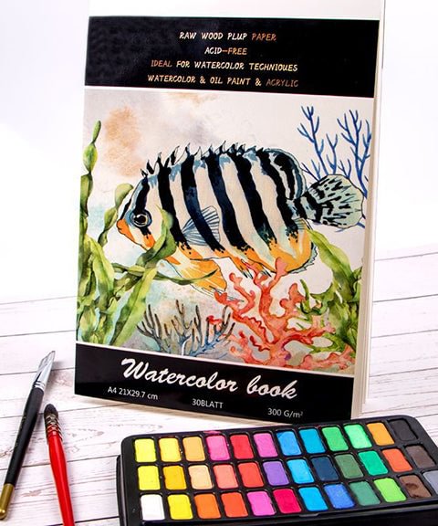 30 Sheets 300 GSM Watercolor Book A4-Himinee.com