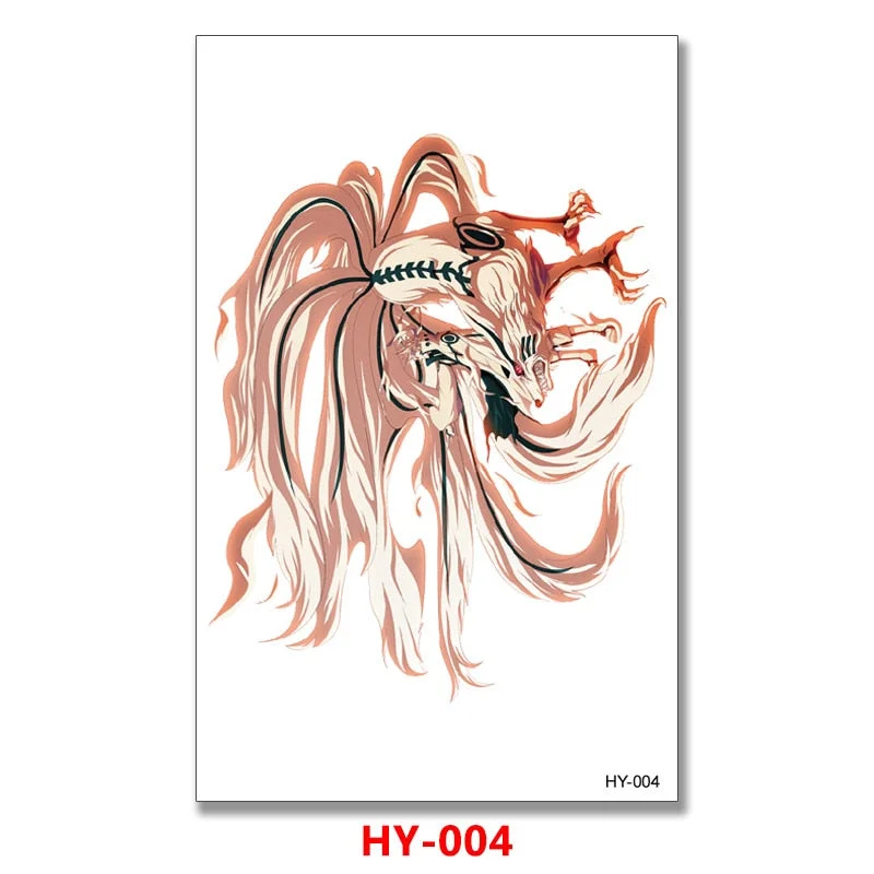 1/2/3/10/18/30 Pieces Japanese Anime Penn Sharingan Akatsuki Hinata Jiraiya Ninja Temporary Tattoo Stickers For Men and Women