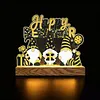 DIY Diamond Painting Kit with Wooden Light Base, Double Side Printed Night Light for Home Office Tabletop Decor
