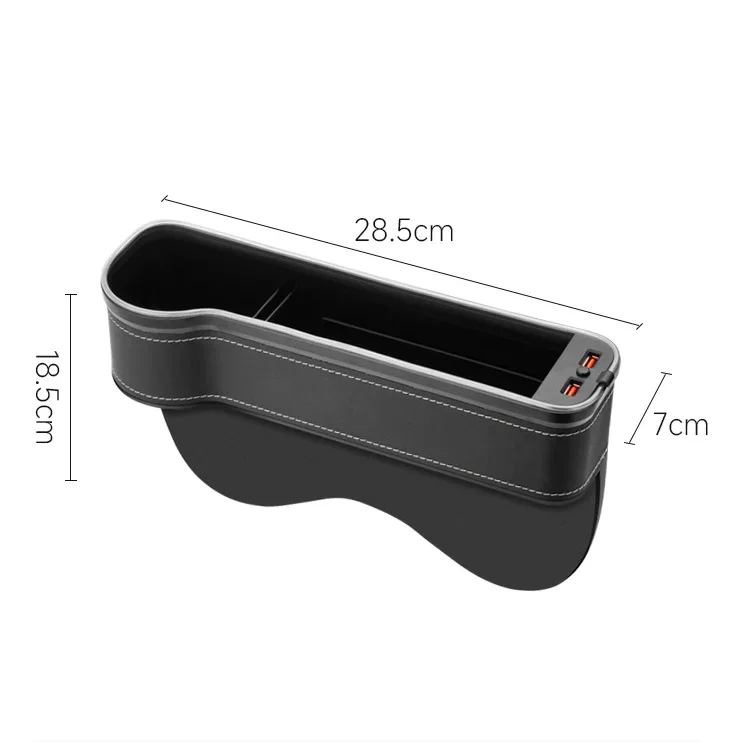 Car seat gap luminous storage box