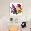 Lilac And Tulip-Partial 11CT Stamped Cross Stitch Bead Embroidery 36*36cm/14.17*14.17in tapestrymarket