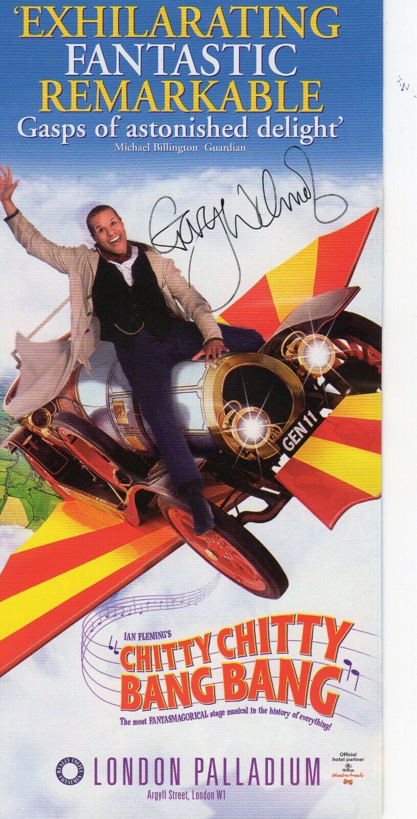 GARY WILMOT AUTOGRAPH, CHITTY CHITTY on STAGE, GET FRESH