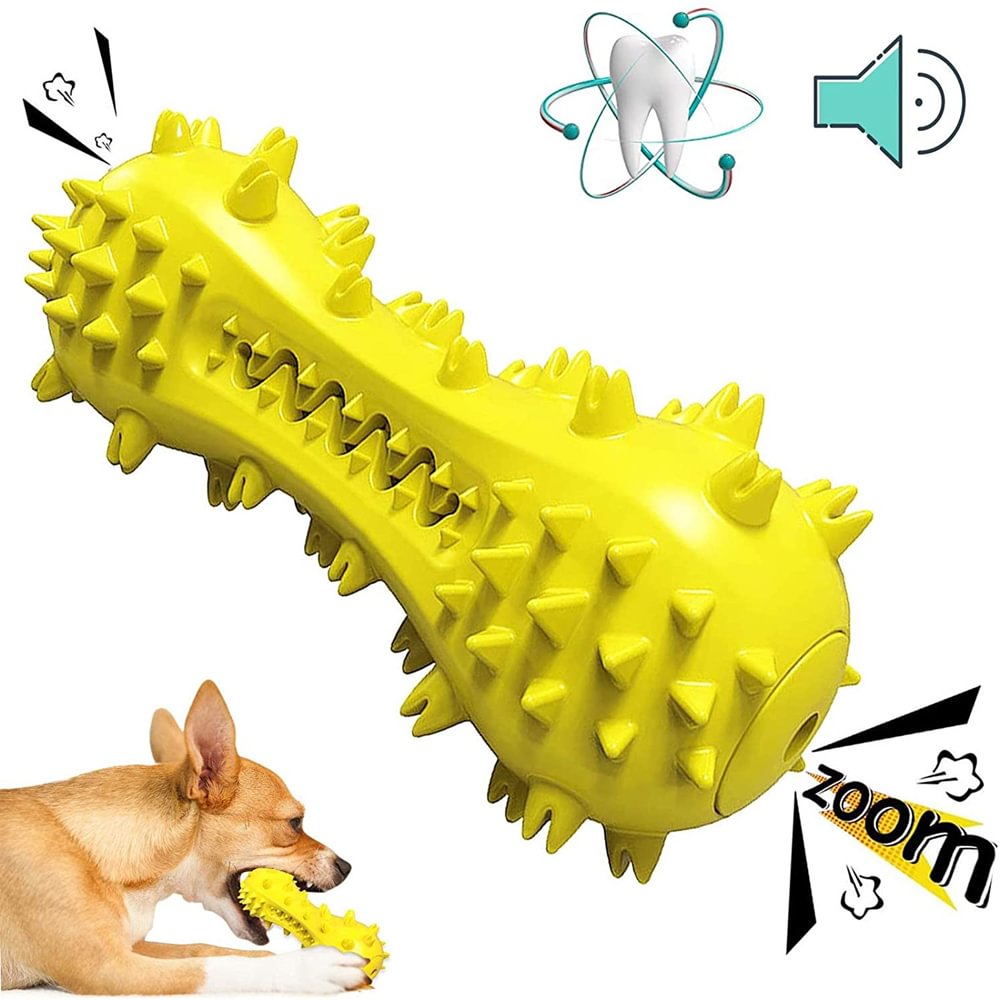 Squeaky Dog Toy Durable Natural Rubber Chew Interactive Pet Toy
