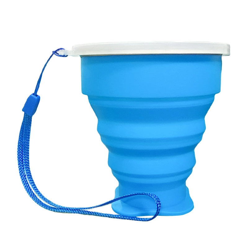 200ml Silicone Folding Cup For Business Trip Portable Carry-on Cup Food Grade Telescopic Cup Mouthwash Drinking Cup