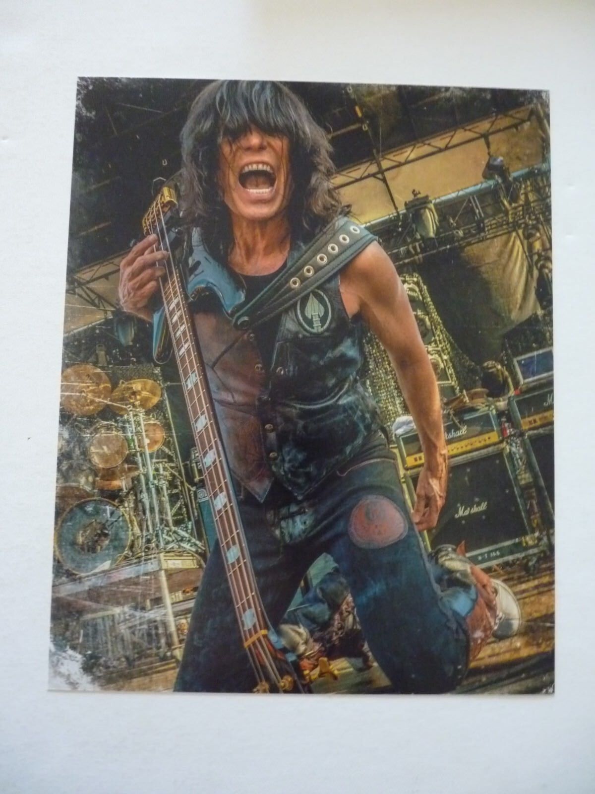 Rudy Sarzo Quiet Riot 8x10 Color Promo Photo Poster painting