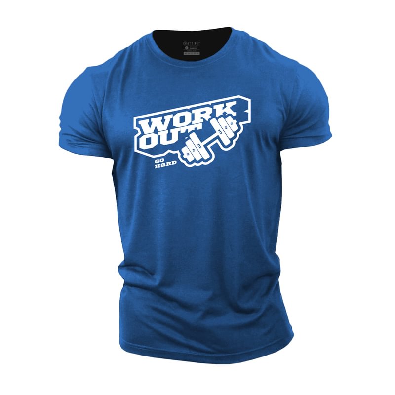 Cotton Work Out Graphic T-shirts tacday