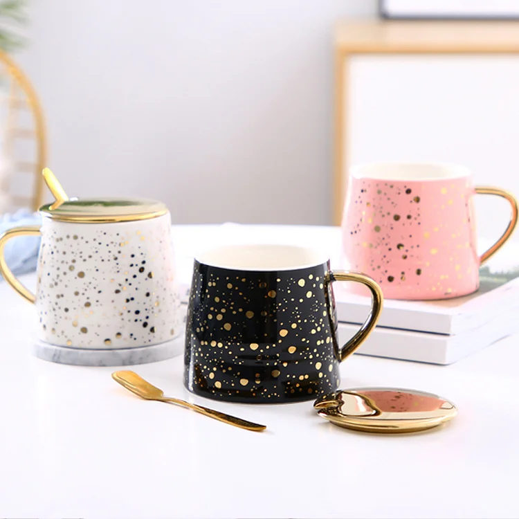 Gold Dotted Coffee Mug - Appledas