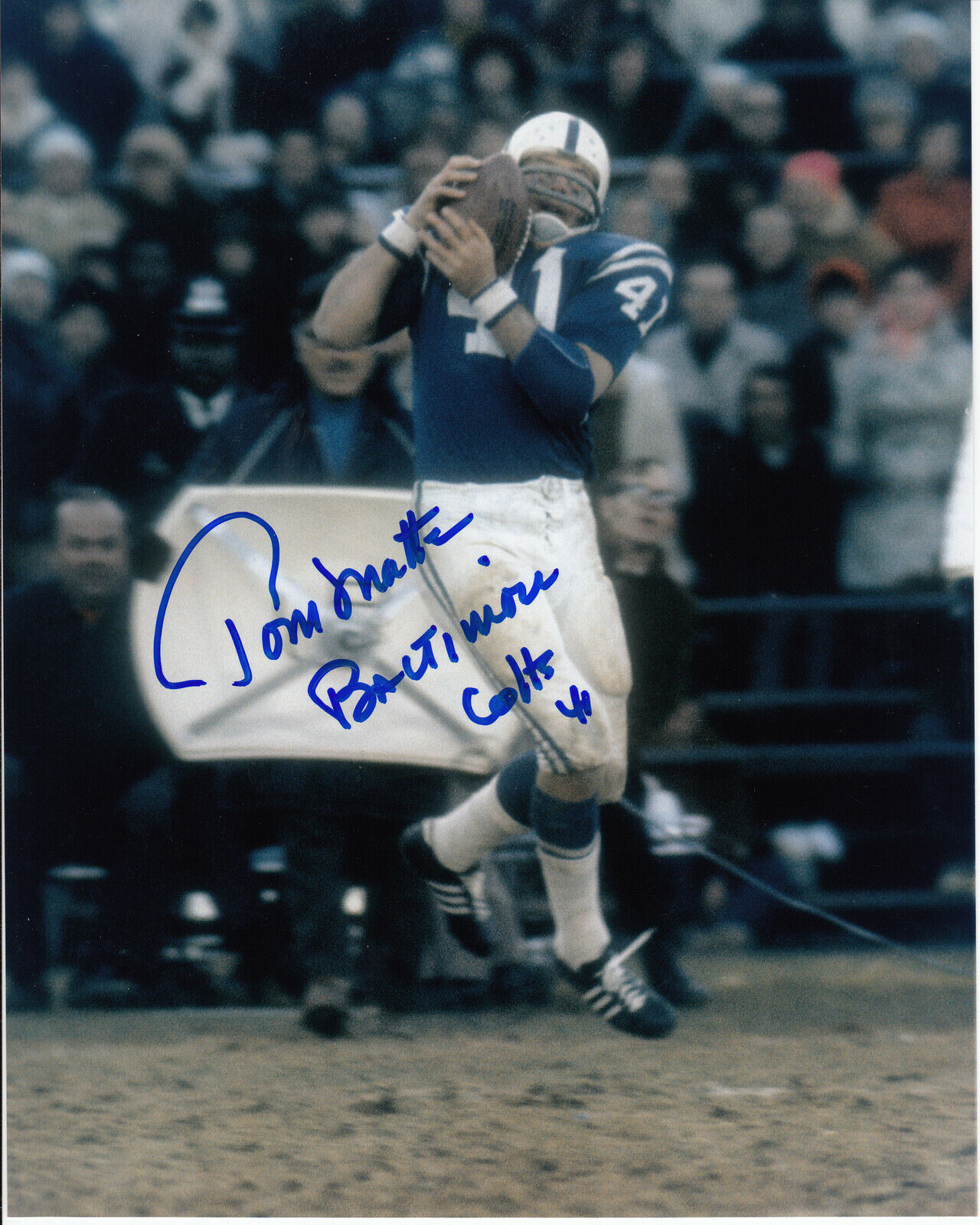 Tom Matte Pose 2 8x10 Signed Photo Poster painting w/ COA Baltimore Colts