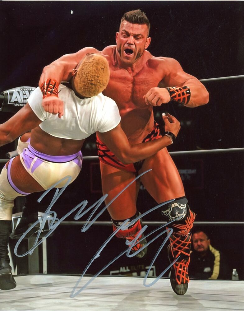 Brian Cage autographed 8x10 AEW  In Person #10