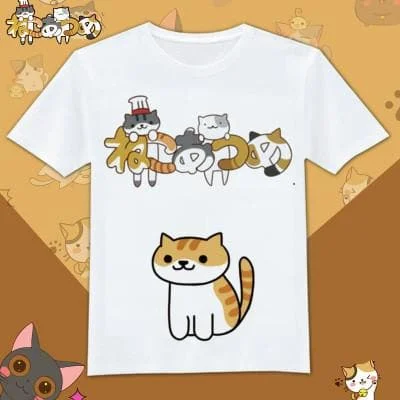 Neko Atsume Kawaii Cat Couple T-Shirt SP1710615 Page2