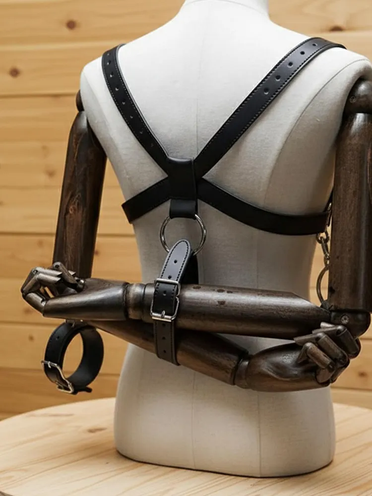 pornhint Pornhint Thigh Restraint Straps Sling Leg Spreader Open Restraint Belt Bondage Harness with Wrist Cuffs BDSM Sex Position Aid Adult Toys bdsm pillory