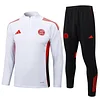 Joyfball 2025/2026 Bayern Munich Half-Pull Training Suit White Football Shirt 1:1 Thai Quality